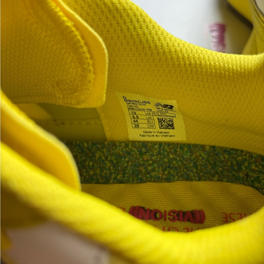 New Balance Vision Racers Yellow Sneakers - Picture 6 of 9